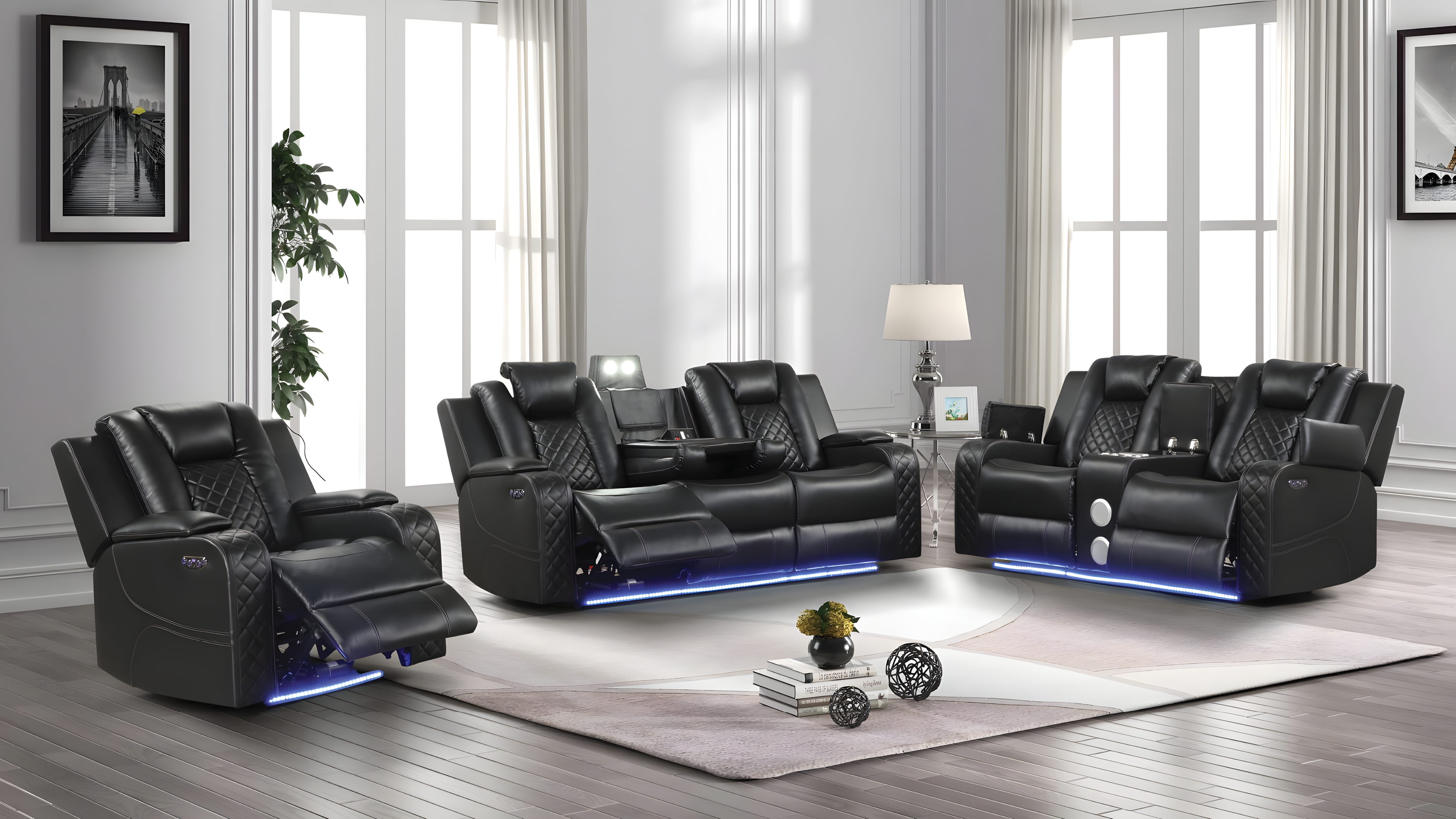 Bauer Living Room Set (Sofa + Loveseat)