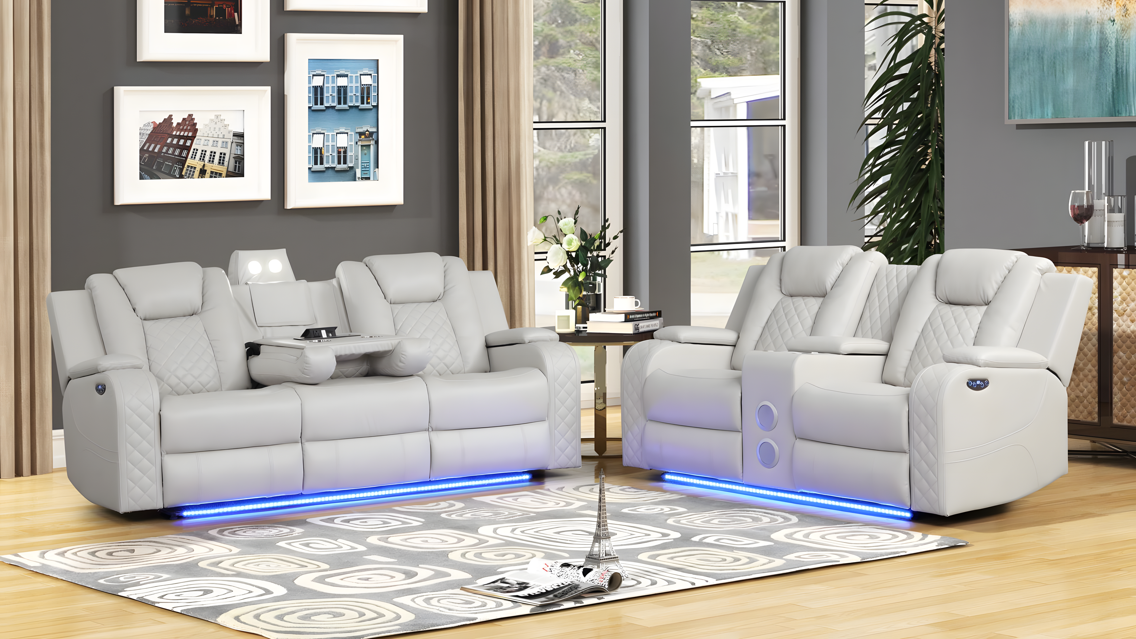 Bauer Living Room Set (Sofa + Loveseat)